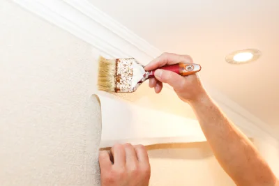 Pose de papier peint à Virigneux — revêtements muraux et toiles de verre